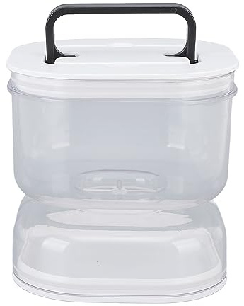 Tarro de Reloj de Arena para Pepinillos Y Aceitunas, Tarro para Pepinillos Separado de Húmedo Y Seco, Tarro para Pepinillos con Tapa de Colador, Separador de Jugo a Prueba de Fugas, Contenedor de Oliv