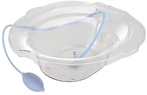 CUTTE Sitzbad für die Toilette Bidet Einsatz für Toilette Sitzbadewanne Gegen Hämorrhoiden Wochenbettpflege Schwangere und Ältere Menschen Toiletteneinsatz,White,39x40cm