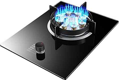 XLTFUC Fornello A Gas da Incasso da 33 Cm, Bruciatore Wok A Fiamma A Nove Camere da 7,0 KW, Vetro Temperato Addensato, (con Sicurezza Fiamma, Adatto for La Cucina Domestica (Size : LPG)