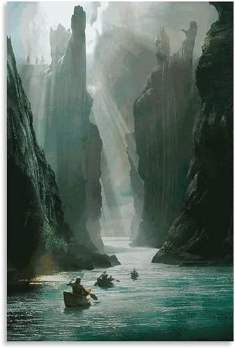 FURLOU Argonath Herr der Ringe Poster, dekoratives Gemälde, Leinwand, Wandkunst, Wohnzimmer, Poster, Schlafzimmer, Gemälde, 60 x 90 cm