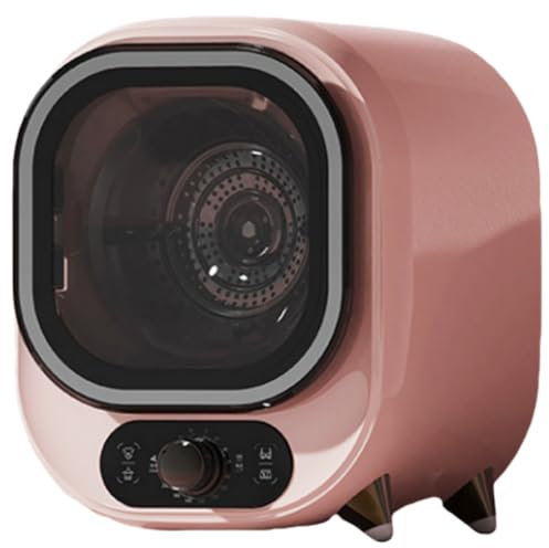 Qiang Mini Secadora De Ropa Portatil 0.8kg 450w Maquina Secar Ropa Pequeña Cilindro Interior De Acero Inoxidable 2 Programas De Secado,Independiente/Debajo Mostrador,Pink