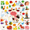 38PCS Farm Animal Jelly Stickers, Thick Window Door Clings Removable Reusable Gel Clings Decals for Kids Toddlers Adults Home Classroom Nursery Animal Party Supplies Decorations (Not Edible)