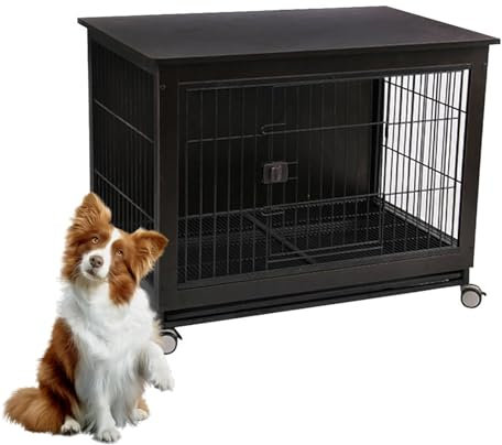 Hundehaus für Zuhause Eckige Hundehütte Hundebox Haustierkäfig für mittelgroße Hunde Hundehaus mit Türriegel Holz Indoor Hundekäfig Schrank Multifunktional Hundehaus TV Schrank Tierkäfig. ( Color : Ne
