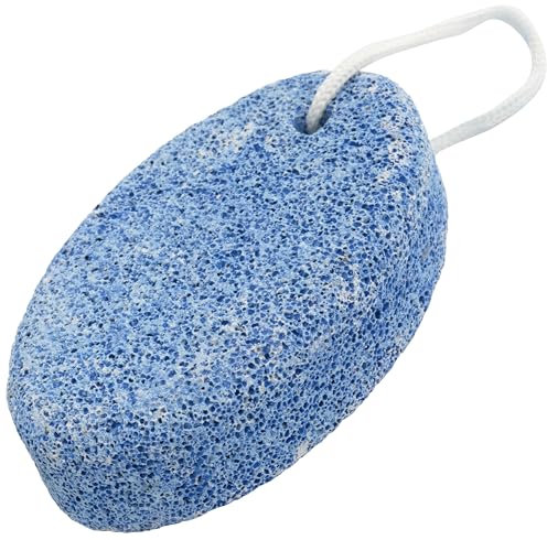 AERZETIX - C69256 - Bimsstein für die Füße Manuelle Fußraspel 11x7x3 cm ellipsenförmig - zubehör für kosmetik, ästhetik, schönheit, fußpflege, badezimmer - farbe blau