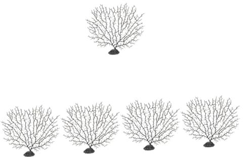 Kisangel 5St Aquarienverzierungen kunststoffpflanze aquariumpflanzen getrocknete Korallendekorationen Glasdekor Ornament kunstpflanze dekorative Wasserpflanzen lebendige gefälschte Koralle