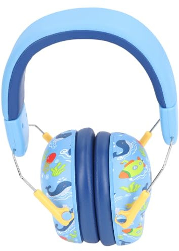 Syrisora Noise Reduction Earmuff Noise Cancelling Headphone,Infant Hearing Protection, Earmuff Double Imitation Leather Lining Baby Noise Cancelling Headphones (Blue)