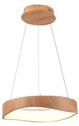 V-TAC LED Designer Hängeleuchte Holzmalerei + weißer Body D400