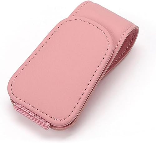 IUKTHHJOR Auto Brillenhalter Sonnenbrille Halter für BMW M5 Sedan E28 E34 E39 E60 F10M F90, Sonnenblende Sonnenbrillenhalter Brillenaufhänger Clip Innenzubehör,H/Pink