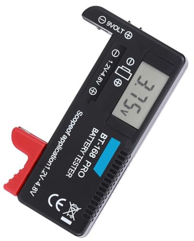 Comprobador de Batería Compacto Portátil, Verifique la Capacidad de la Batería en Segundos, Compatible con Baterías CR2032 LR44 L736, Pantalla Digital Fácil de Leer, Pilas de