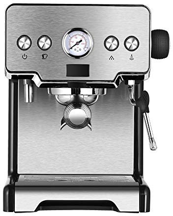 CVNIMV Machine à café Filtre/Expresso Machine à café Expresso 1400W Machine à café Semi-Automatique avec Fonction minuterie La Nouvelle