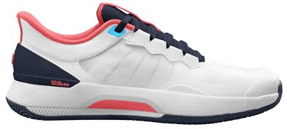WILSON Intrigue Tour Women's Tennis Shoe - White/Navy Blazer/Dubarry, Size 8.5 US