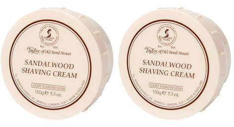 Taylor of Old Bond Street Sandalwood Shaving Cream Bowl 150g 2-Pack