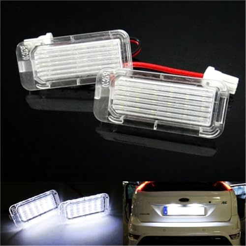 Yurefax 2x LED Licence Number Plate Light White Canbus, for Ecosport, for Fiesta, for Focus, Galaxy C-Max Kuga, for Mondeo, Transit Tourneo XF XJ License Plate Light