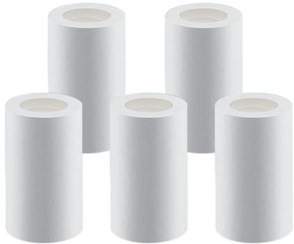 JINYOMFLY 5 Stück Filterkartuschen zum Ersatz, Wasserhahn-Sprühaufsatz Wasserfilter Ersatz, PP-Baumwollfilterelement, Wasserhahn Filter für Küche, Spüle, Home Badezimmer (Filterpatrone)