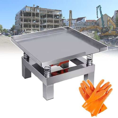 Mesa de vibración de hormigón con guantes esmerilados, acero inoxidable, para compactación, relleno de polvo de molde y pruebas de fiabilidad