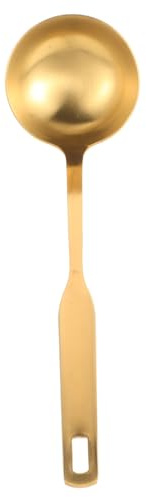 Garneck Louche à Soupe Acier Inoxydable 304 Dorée 25 Cm Cuillère à Nouilles Robuste Résistante Haute Capacité Ustensiles Cuisine pour Service Quotidien