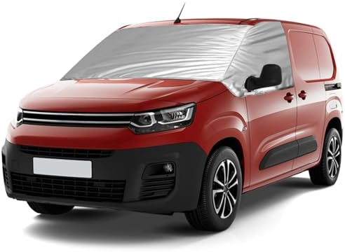 Opaltool Externe Thermo Scheibenabdeckung für Citroen Berlingo 2018-2025, Luxus Silber Windschutzscheibenabdeckung Frontscheibenabdeckung