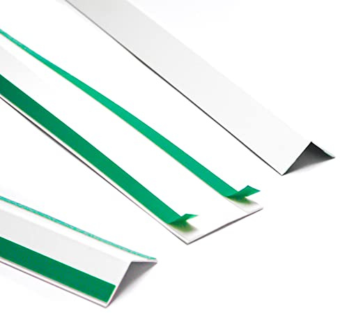 Ante bellum Cornière d'Angle PVC Pliable – Baguette d'Angle Plastique Blanche avec Bandes Adhésives Mousse – Finition de Bords Lisse pour Murs, Portes, Fenêtres et Panneaux de Meubles