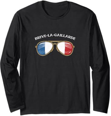 Brive-la-Gaillarde France Vintage Flag Sunglasses Manche Longue