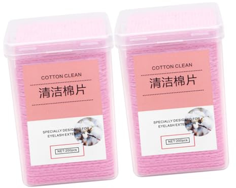 PENIKOKO Reinigungstücher Hautfreundlich und Praktisch aus Vliesstoff Rosa Stück 400 zur Sanften Entfernung von Wimpernkleber für Kosmetikstudio und Unterwegs