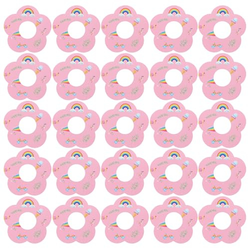 LOLIPPYY 100Pcs Rainbow Ice Cream Cone Holders Paper Drip Catchers Anti-Drip Cone Wrappers for Treats and Ice Cream Snacks Party Supplies