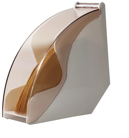 Porte-papier filtre à café, boîte de rangement en bois acrylique avec couvercle anti-poussière, organisateur d'accessoires pour café à la main, 13,3 x 12,5 x 7,3 cm (C)