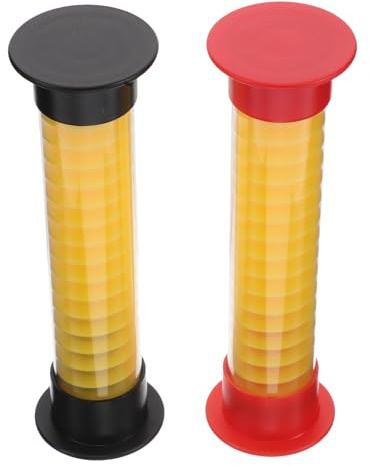 CVUTOVO Lot de 2 Sabliers Minuteurs de 5 Secondes Son, Sablier de Jeu de Société, Accessoire Ludique Rouge et Noir 13 Cm, Minuterie Sonore pour Jeux de Groupe et Soirées