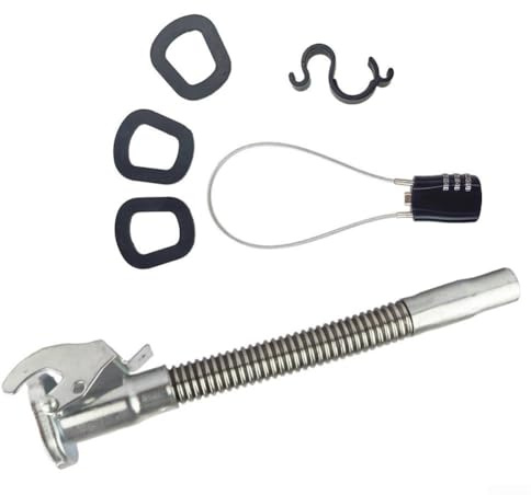 SageFurned Dispensador de aceite de metal de acero inoxidable con diseño antidesbordamiento, boquilla de combustible giratoria de 360° para tanques de 5, 10 y 20 litros, vertedor a prueba de fugas