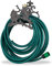 Relaxdays 10022968 Sella Porta-Tubo da Parete, Giardino, Ghisa,con Gufetti Decorativi, HxLxP: 23 x 24 x 15 cm ca., Grigio