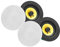 Pronomic Lot De 2 Haut-Parleurs Encastrables Tissu Haut De Gamme CLS-660 WH (Haut-Parleur Plafond 2 Voies, Woofer 6,5/165 mm, Tweeter 1,2/30 mm, 60 Watts RMS, Equalizer, Filtre Passe-Bande) Blanc