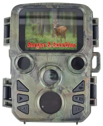 Berger & Schröter Full HD Mini Wildkamera 20 Megapixel, 32 GB | Tag- und Nachtaufnahmen rund um die Uhr