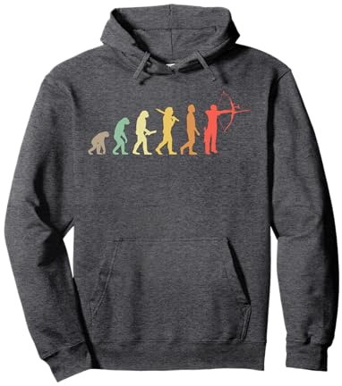 Retro Bogenschießen Evolution Geschenk für Bogenschützen Pullover Hoodie