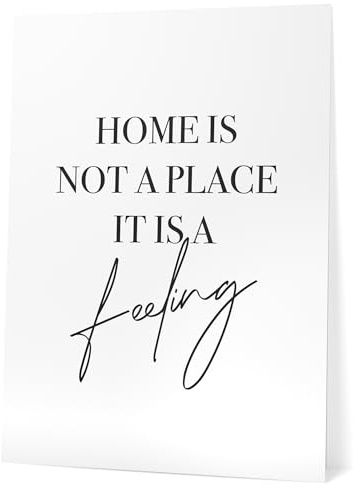 Papierschmiede® Bilder Home Kunstdruck 30x40 cm Spruch Poster Zuhause Schrift Bild Wanddeko in schwarz weiß, Sprüche für Wohnzimmer Büro Küche, Home Feeling