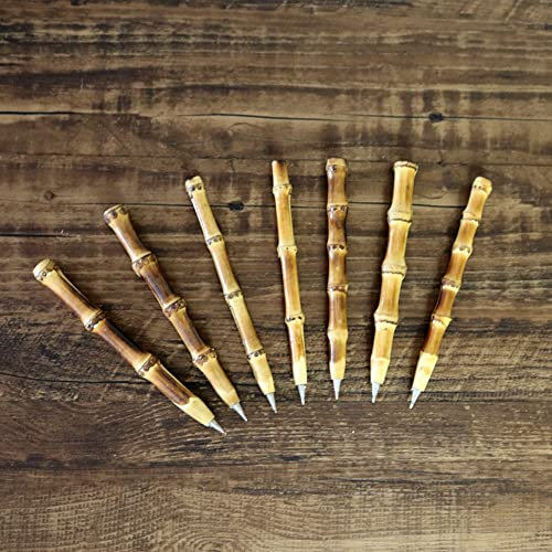 NC 1Pcs Bambus Joint Kugelschreiber Vintage Handgefertigte Bambus Holz Kugelschreiber Schulbedarf Wiederverwendbar