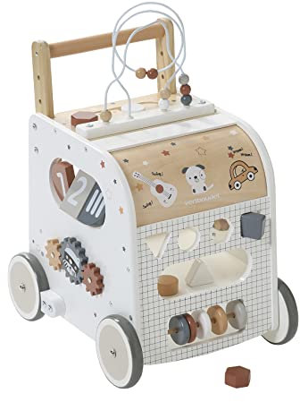 Vertbaudet Activity-Lauflernwagen, Holz FSC® Mehrfarbig ONE Size