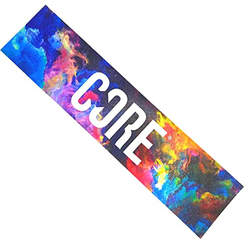 Scooters Core Trottinette à pédale avec poignées souples et longues Barends/Grip + autocollant Fantic26 (Griptape Classic Neon Galaxy), 170 mm