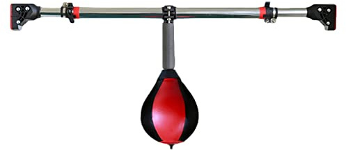 GTPBAO Punchingball Speedball Wandmontierter Box-Speedball für Die Tür, Balldurchmesser 22cm, Höhenverstellbare Boxsäcke für Kinder Ab 3 Jahren (Color : Red-Black)