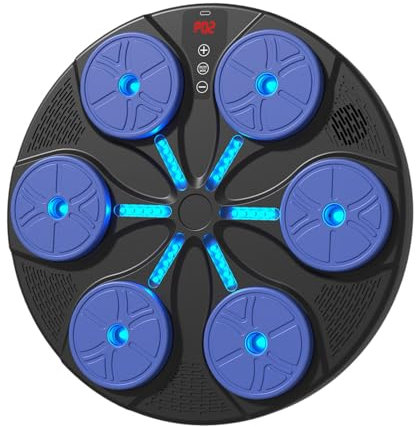 Baoblaze Boxen Maschine Sport Musik, Boxen Ziel Sandsack Musik, Bluetooth Music Elektronischer Boxer, Bluetooth Intelligente Boxmaschine Zur Wandmontage für Kinder Erwachsene Taekwondo Sanda, Blau