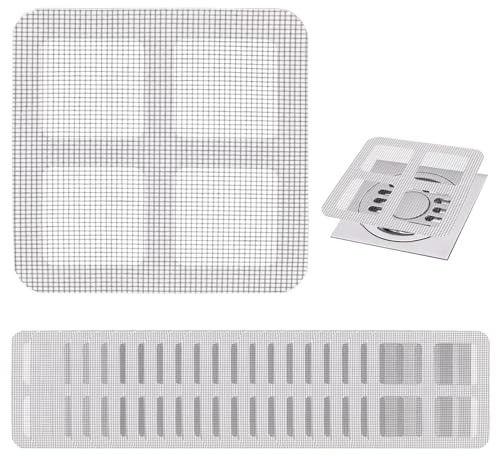 100 Stück Duschablauf-Haarfänger, 10,2 cm, quadratisch, Badewannen-Abflusssieb, Badewannen-Abflussabdeckung für Küche, Badezimmer (100)