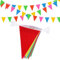 Banderines Multicolores de 50 m/164 pies, 100 banderines Triangulares de Tela para Interiores y Exteriores, cumpleaños, Baby Shower, Bodas, Jardines, Decoraciones para Fiestas en el hogar