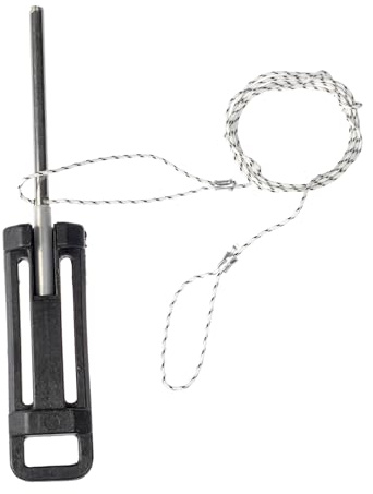 Abysstar, Cavetto Portapesci Dyneema SK75 con Fondina, pescasub, apnea Unisex Adulto, Acciaio, Standard