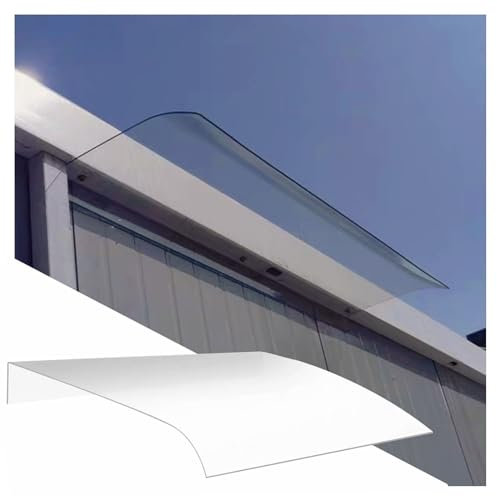 Fenstertürmarkise, Fenstermarkise, Türüberdachung, Veranda, Regenschutz, mattiertes Polycarbonat, Regenschutz, Balkon, Terrasse, Dachüberdachung, Anti-UV-Schutz, Dicke 3,5 mm zum Schutz (50 x 100 cm)