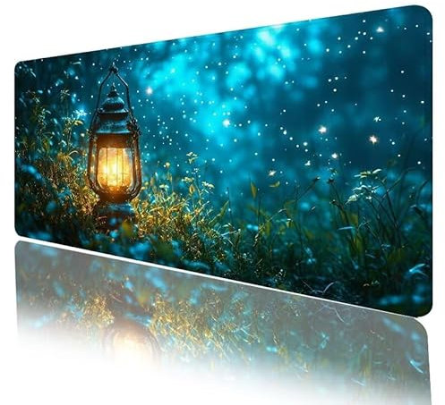 Starry Sky Mouse Pad XXL 1200 x 600 x 5 mm Large Gaming Mousepad Lamp Mouse Mat, Desk Mat With Stitched Edges, Extended Keyboard Mat with Non-Slip Base for Home Office Decor, Gifts for Women H-819