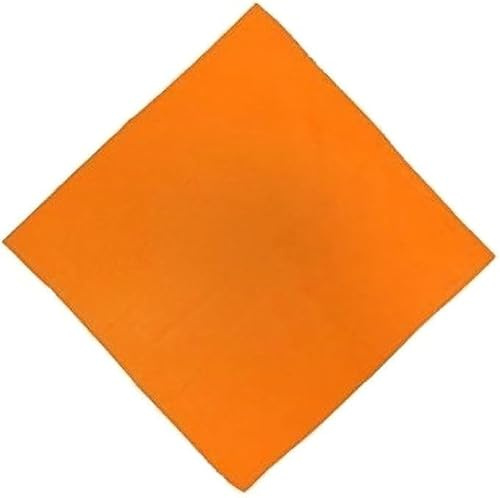 Kiran mode bandana pannband halsduk huvudscarf unisex män kvinna enfärgad bomull bandana huvud hals handled handwrap, Orange, one size