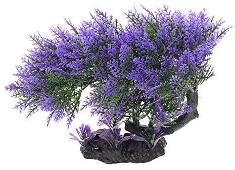 Generisch Aquarium Landschaftsbau Ornamente Außendekorationen Girlande künstlicher Baum im Freien Anlage kunstpflanze Aquarium Dekoration Desktop-Modellbaum - Plastik Violett