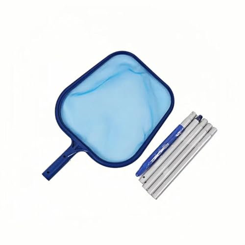 Flearitzo Retino Piscina - Retino per Piscina 120CM Rete a Maglia Fine per Foglie con Asta Telescopica in Alluminio per Pulizia Piscina Spa Stagni e Acquari da Foglie e Detriti