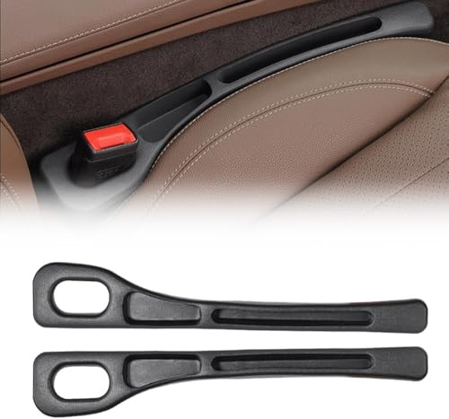 2024 Upgraded Autositz Organizer – Universeller Lückenfüller & Aufbewahrungsbox für Auto, Auto Zubehör für Schlüssel, Handys, Geldbörsen – Praktischer Stauraum (Schwarz)