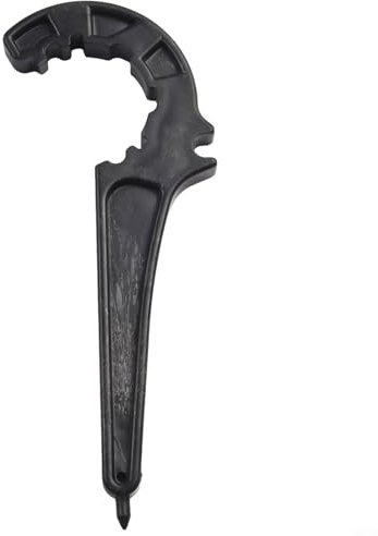 HpLive Llave de montaje para accesorios de polietileno, llave para conector rápido de tubos de polietileno, contratuerca de válvula de tubo de PVC, color negro (50 mm)