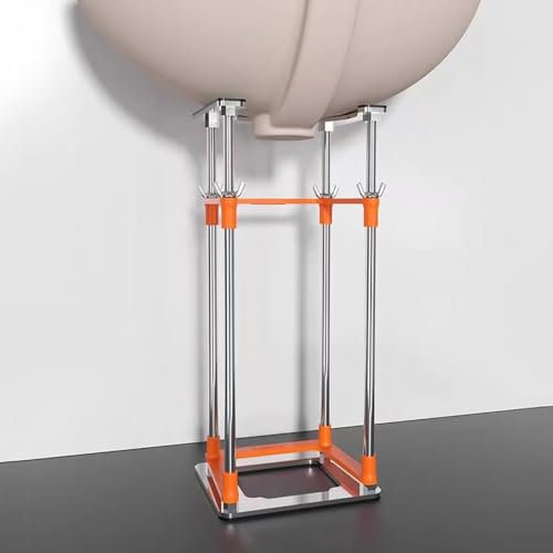 Supports d'évier sous plan, supports de lavabo sous plan réglables, tige de support en acier inoxydable for évier de cuisine, poteaux de support for réparation de lavabo de salle de bain(Height 29 50