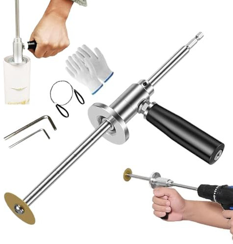 Interior de PVC, juego con hoja de precisión, herramienta de sierra robusta para tubos de 38 – 203 mm en madera, mármol, jade mecanizado